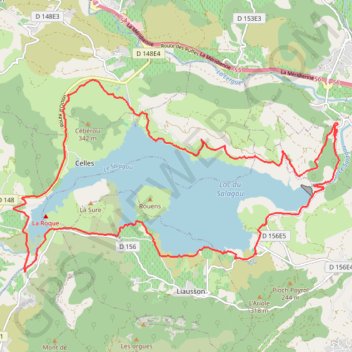Itinéraire Salagou - Le Lac du Salagou, distance, dénivelé, altitude, carte, profil, trace GPS