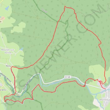 Itinéraire Balade à coté de Montreuillon, distance, dénivelé, altitude, carte, profil, trace GPS