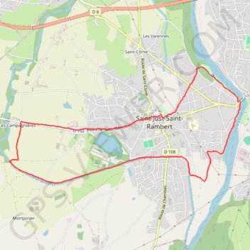 Itinéraire Marche à Saint Rambert, distance, dénivelé, altitude, carte, profil, trace GPS