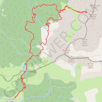 Itinéraire Grand Ferrand par Jarjatte, distance, dénivelé, altitude, carte, profil, trace GPS