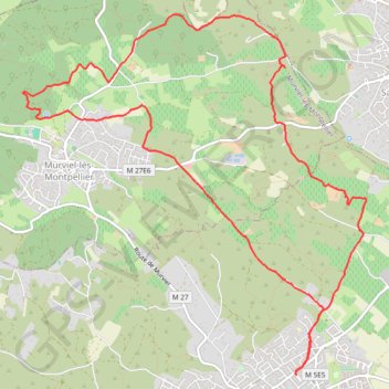 Itinéraire Pignan-Murviel-les-Montpellier, distance, dénivelé, altitude, carte, profil, trace GPS