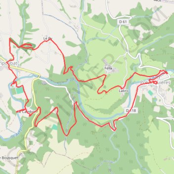Itinéraire compolibat parapente previnquiere, distance, dénivelé, altitude, carte, profil, trace GPS