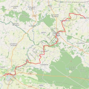 Itinéraire Chemin de Saint Michel (voie de Paris) etape 11 A, distance, dénivelé, altitude, carte, profil, trace GPS