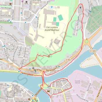Itinéraire Promenade à Montereau, distance, dénivelé, altitude, carte, profil, trace GPS