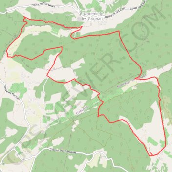 Itinéraire Sentier des crevasses, distance, dénivelé, altitude, carte, profil, trace GPS