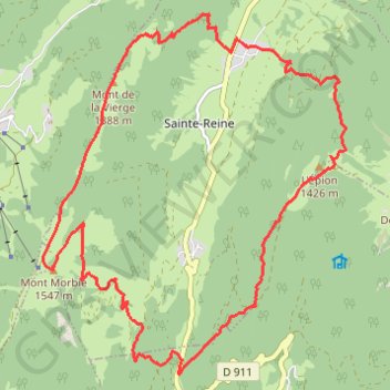 Itinéraire Circuit en Bauges, distance, dénivelé, altitude, carte, profil, trace GPS