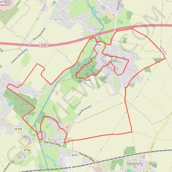 Itinéraire Les foulées Grusonnoise - Gruson, distance, dénivelé, altitude, carte, profil, trace GPS