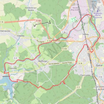 Itinéraire Chemins du Cœur des Vosges - Les écluses, distance, dénivelé, altitude, carte, profil, trace GPS