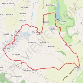 Itinéraire Saint caprais, distance, dénivelé, altitude, carte, profil, trace GPS