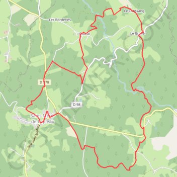 Itinéraire Par les Villages - Saint-Merd-de-Lapleau - Pays d'Égletons, distance, dénivelé, altitude, carte, profil, trace GPS