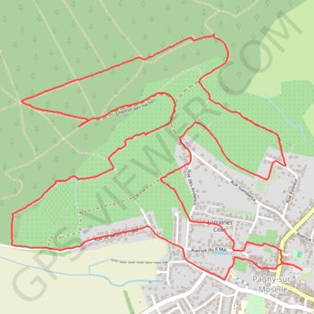 Itinéraire Pagny-sur-Moselle, distance, dénivelé, altitude, carte, profil, trace GPS