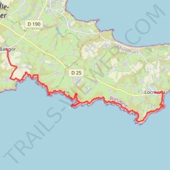 Itinéraire Bangor Randonnée, distance, dénivelé, altitude, carte, profil, trace GPS