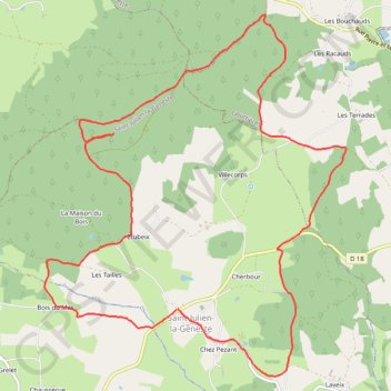 Itinéraire Saint-Julien-la-Geneste, distance, dénivelé, altitude, carte, profil, trace GPS