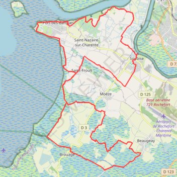 Itinéraire Boucle presqu'île et marais, distance, dénivelé, altitude, carte, profil, trace GPS