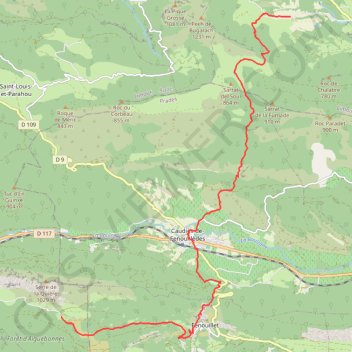 Itinéraire Pays Cathare J3, distance, dénivelé, altitude, carte, profil, trace GPS