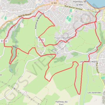 Itinéraire Equeurdreville (50120), distance, dénivelé, altitude, carte, profil, trace GPS