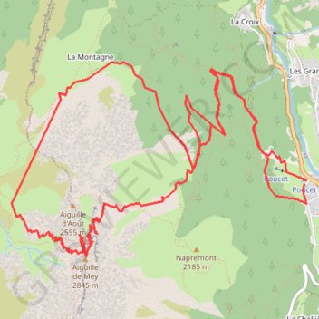 Itinéraire Brêche Portetta, couloir NE en boucle (Vanoise), distance, dénivelé, altitude, carte, profil, trace GPS
