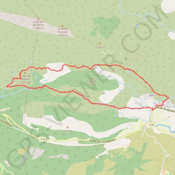 Itinéraire Circuit du collet de Gilibert, Coursegoules, distance, dénivelé, altitude, carte, profil, trace GPS