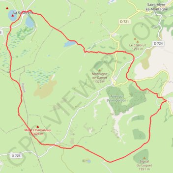 Itinéraire Itinérance dans le Cézallier - La Godivelle, distance, dénivelé, altitude, carte, profil, trace GPS