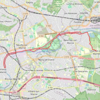 Itinéraire 20kmarche16.04, distance, dénivelé, altitude, carte, profil, trace GPS