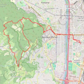 Itinéraire La tour sans Venin par les Vouillants, distance, dénivelé, altitude, carte, profil, trace GPS