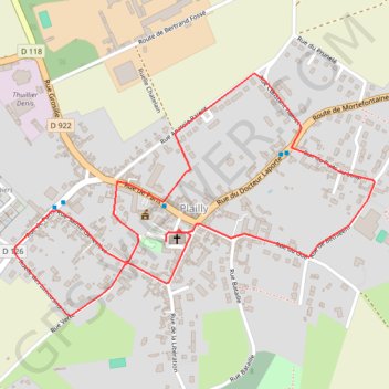Itinéraire Circuit découverte de Plailly, distance, dénivelé, altitude, carte, profil, trace GPS
