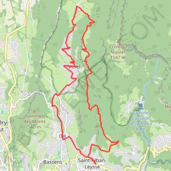 Itinéraire Pragondran - Montbasin, distance, dénivelé, altitude, carte, profil, trace GPS
