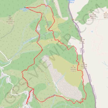 Itinéraire ROC D'ORMEA, distance, dénivelé, altitude, carte, profil, trace GPS