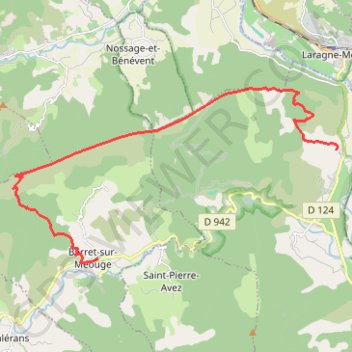 Itinéraire Le tour de la Méouge - J1, distance, dénivelé, altitude, carte, profil, trace GPS