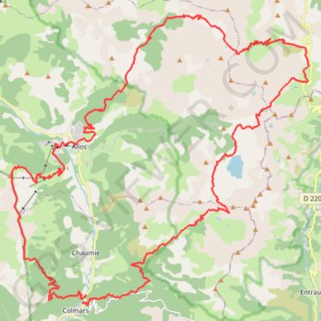 Itinéraire GRP Tour du Haut Verdon nord, distance, dénivelé, altitude, carte, profil, trace GPS