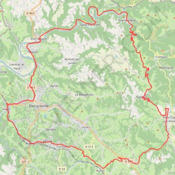Itinéraire Le carrefour des contrastes - Decazeville, distance, dénivelé, altitude, carte, profil, trace GPS