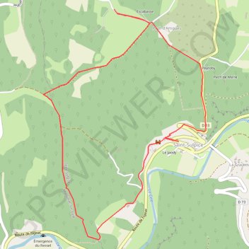 Itinéraire Saint Sulpice (Lot), distance, dénivelé, altitude, carte, profil, trace GPS