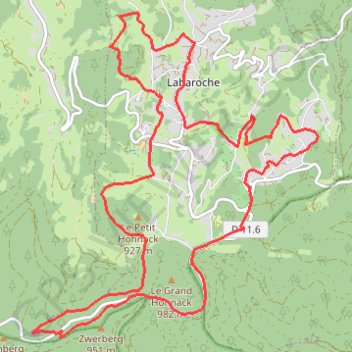 Itinéraire Le Tour de Labaroche, distance, dénivelé, altitude, carte, profil, trace GPS