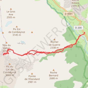 Itinéraire Col des Jumelles, distance, dénivelé, altitude, carte, profil, trace GPS