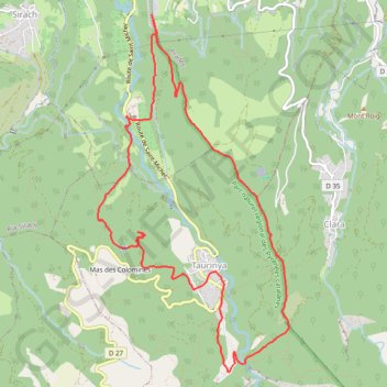 Itinéraire Boucle au départ de Codalet, distance, dénivelé, altitude, carte, profil, trace GPS