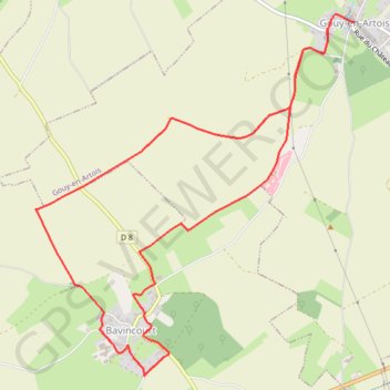 Itinéraire Le sentier de la longue Borne - Bavincourt, distance, dénivelé, altitude, carte, profil, trace GPS