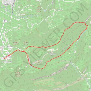 Itinéraire de1xB, distance, dénivelé, altitude, carte, profil, trace GPS