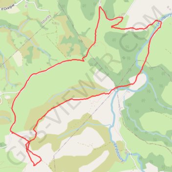 Itinéraire Le circuit d'Arberoue, distance, dénivelé, altitude, carte, profil, trace GPS