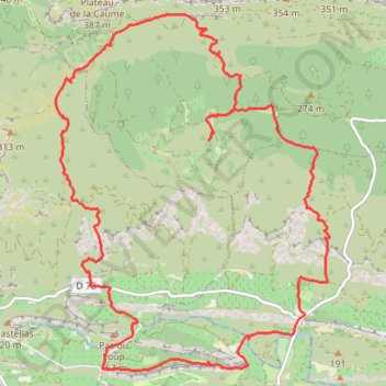 Itinéraire Le Destet-Caisses Jean Jean, distance, dénivelé, altitude, carte, profil, trace GPS