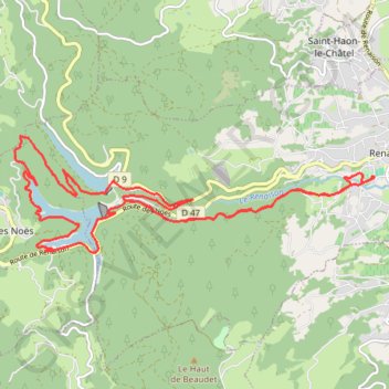 Itinéraire Circuit du Championnat de des sapeurs pompiers de la Loire - Renaison, distance, dénivelé, altitude, carte, profil, trace GPS