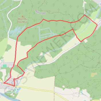 Itinéraire Circuit des 17 frères - Rethondes, distance, dénivelé, altitude, carte, profil, trace GPS