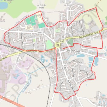 Itinéraire La Croix Verte - Retiers, distance, dénivelé, altitude, carte, profil, trace GPS