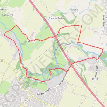 Itinéraire Balade entre chauray et Saint gelais 79, distance, dénivelé, altitude, carte, profil, trace GPS