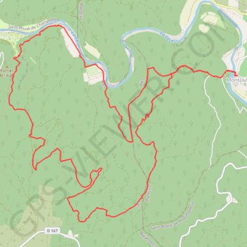 Itinéraire Vallée de la Cèze par Montclus, distance, dénivelé, altitude, carte, profil, trace GPS