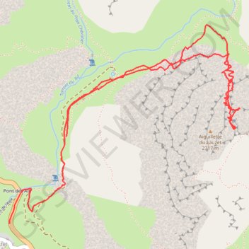 Itinéraire Aiguillette du Lauzet, Couloir N (Cerces), distance, dénivelé, altitude, carte, profil, trace GPS