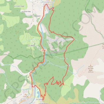 Itinéraire Batterie du Cuguret, distance, dénivelé, altitude, carte, profil, trace GPS