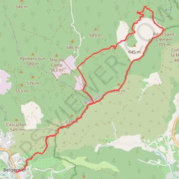 Itinéraire Barre de Cuers, distance, dénivelé, altitude, carte, profil, trace GPS