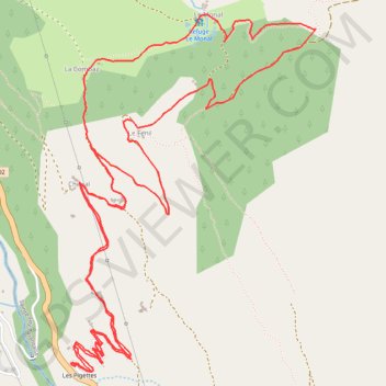 Itinéraire Boucle le Monal Savoie, distance, dénivelé, altitude, carte, profil, trace GPS