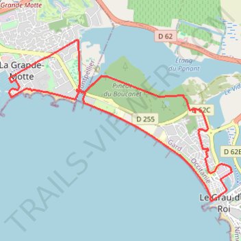 Itinéraire Grau du Roi - LGM - 15 km (2)-9486939, distance, dénivelé, altitude, carte, profil, trace GPS
