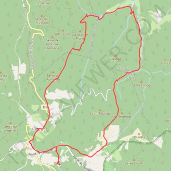 Itinéraire Aleyrac, distance, dénivelé, altitude, carte, profil, trace GPS
